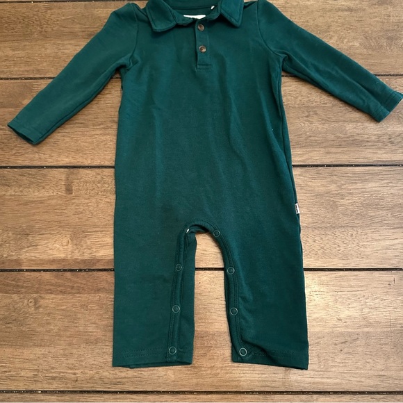 Little Sleepies Holiday Polo Romper - Picture 1 of 4